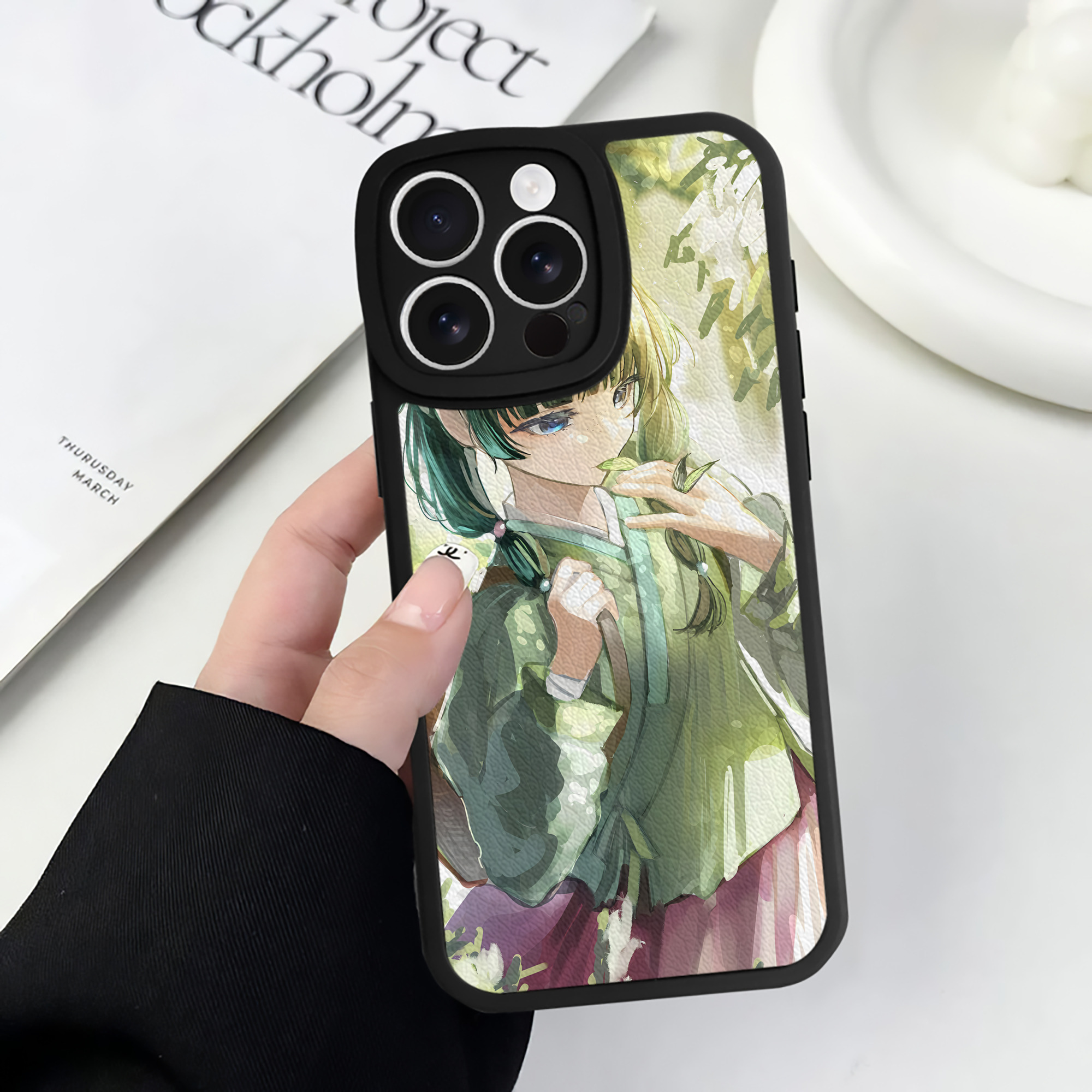 （画像用） 薬屋のひとりごと The Apothecary Diaries 【iPhone 16シリーズ対応】シリコンスマホケース（レザー調） 材質：シリコン